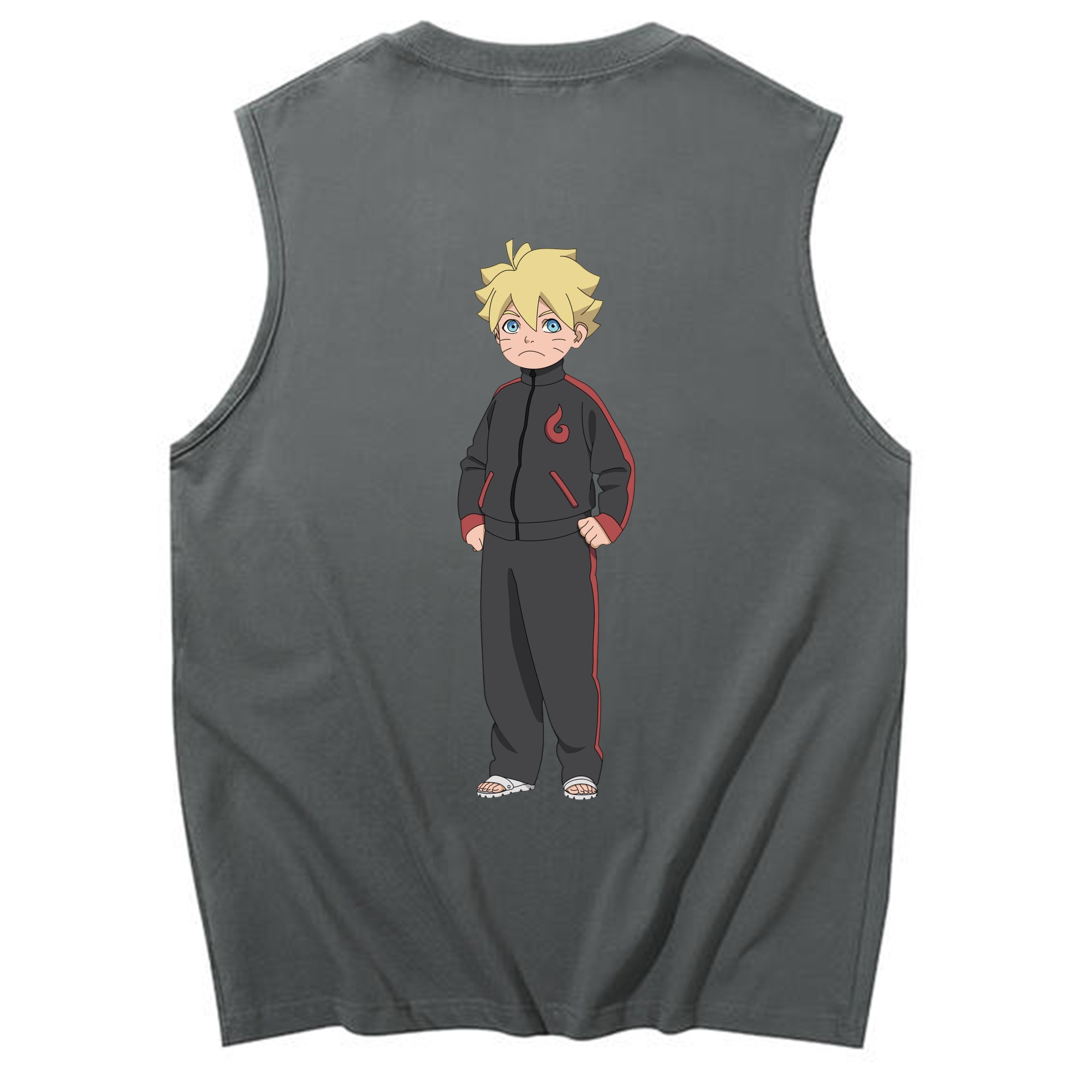 （画像用） NARUTO -ナルト- うずまき ボルト Uzumaki Boruto コットン100％タンクトップ（背面プリント）